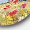 Designart - Painted Poppies on Summer Meadow' Large Landscape Metal Circle Wall Art
